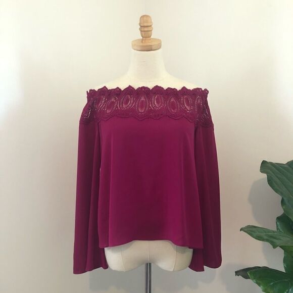 NEW ✨ Intermix Behati Blouse Off The Shoulder S - Picture 5 of 10